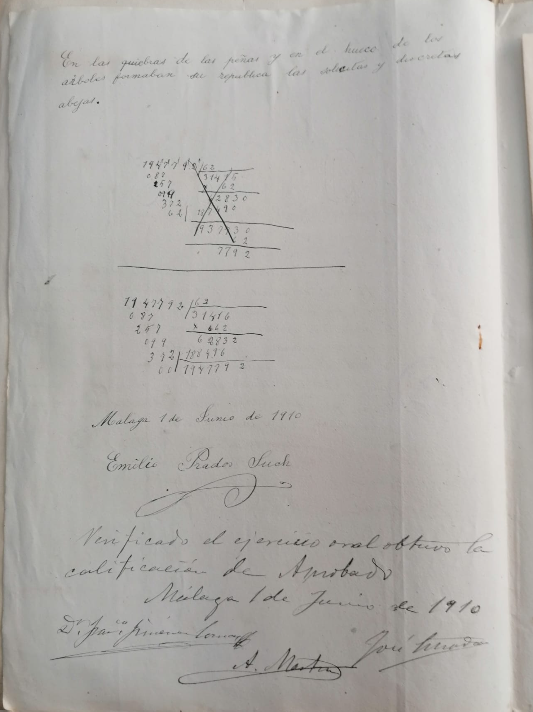 Examen de ingreso del poeta Emilio Prados.